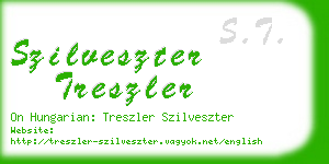 szilveszter treszler business card